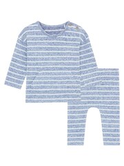 F&F Super Soft Blue Stripe Legging Set - Image 1 of 2