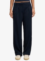 Superdry Blue Mid Rise Pinstripe Trousers - Image 4 of 6
