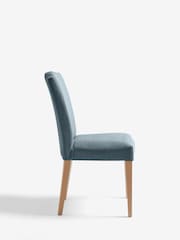 Laura Ashley Set of 2 Harley Dark Seaspray Calderbridge Oak Effect Leg Dining Chairs - Image 5 of 7