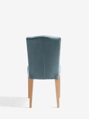 Laura Ashley Set of 2 Harley Dark Seaspray Calderbridge Oak Effect Leg Dining Chairs - Image 6 of 7