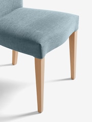 Laura Ashley Set of 2 Harley Dark Seaspray Calderbridge Oak Effect Leg Dining Chairs - Image 7 of 7