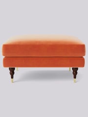 Swoon Easy Velvet Burnt Orange Charlbury Ottoman - Image 1 of 3