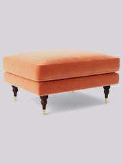 Swoon Easy Velvet Burnt Orange Charlbury Ottoman - Image 2 of 3
