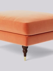 Swoon Easy Velvet Burnt Orange Charlbury Ottoman - Image 3 of 3