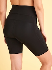 Black Maternity Sports Cycling Shorts - Image 4 of 7