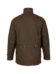 Celtic & Co. Mens Waxed 100% Cotton Brown Jacket - Image 5 of 9
