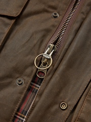 Celtic & Co. Mens Waxed 100% Cotton Brown Jacket - Image 8 of 9