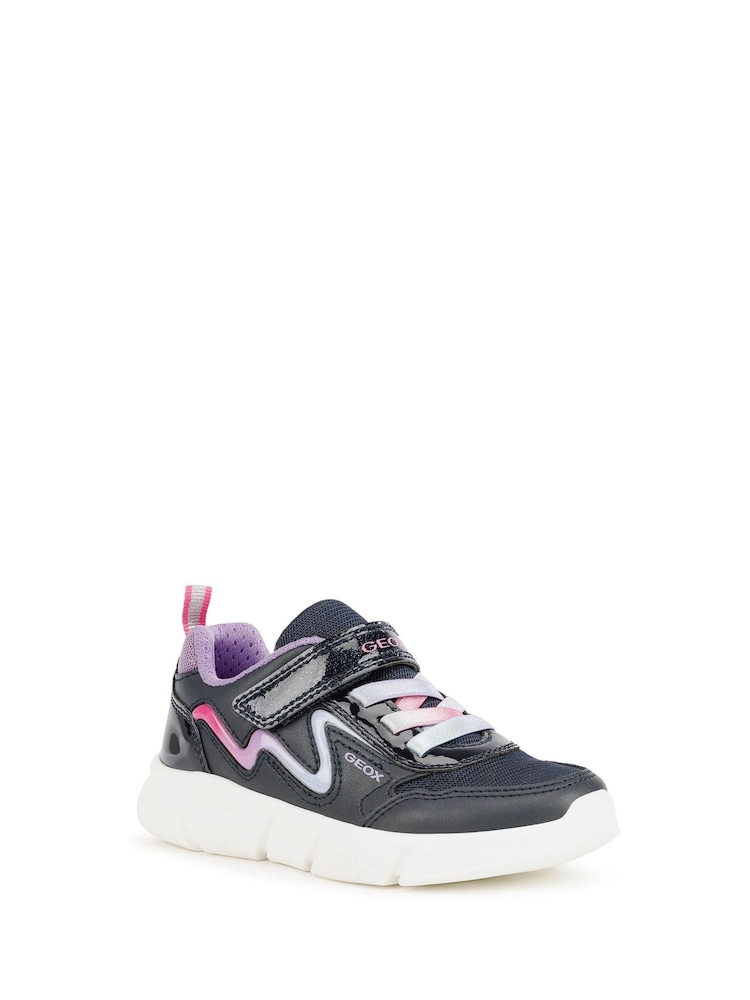 Geox Junior Girls Blue Aril Trainers - Image 2 of 6