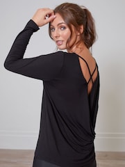 Pour Moi Black Cross Back Jersey T-Shirt - Image 2 of 4