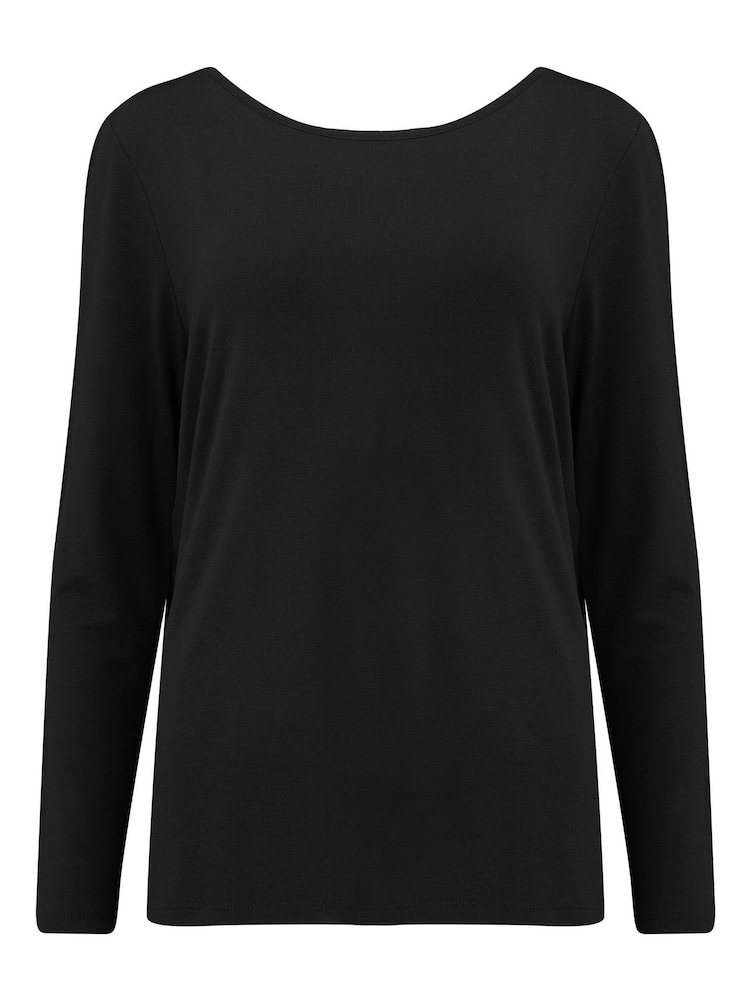 Pour Moi Black Cross Back Jersey T-Shirt - Image 3 of 4