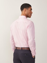 Pink Slim Fit Easy Care Single Cuff Shirt - Image 3 of 7