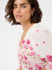 Kaffe White KArosine V-Neck Printed Maxi Dress - Image 3 of 5