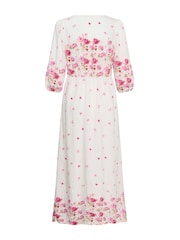 Kaffe White KArosine V-Neck Printed Maxi Dress - Image 5 of 5