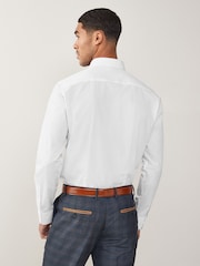 White Regular Fit Easy Care Single Cuff Smart Shirt - Image 4 of 8