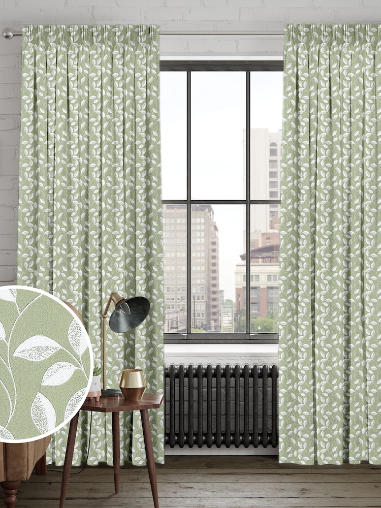 Green Mallix Made To Measure Curtains - Image 1 of 9