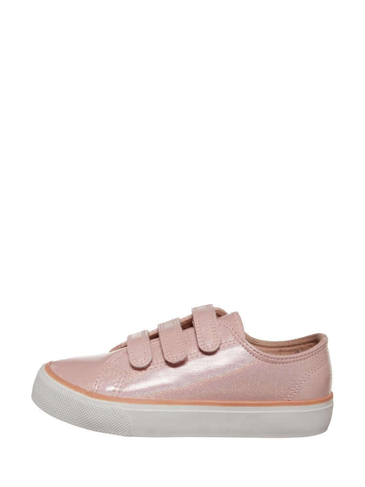 M&Co Girls Pink Metallic Trainers - Image 1 of 3 M&Co Girls Pink Metallic Trainers - Image 1 of 3