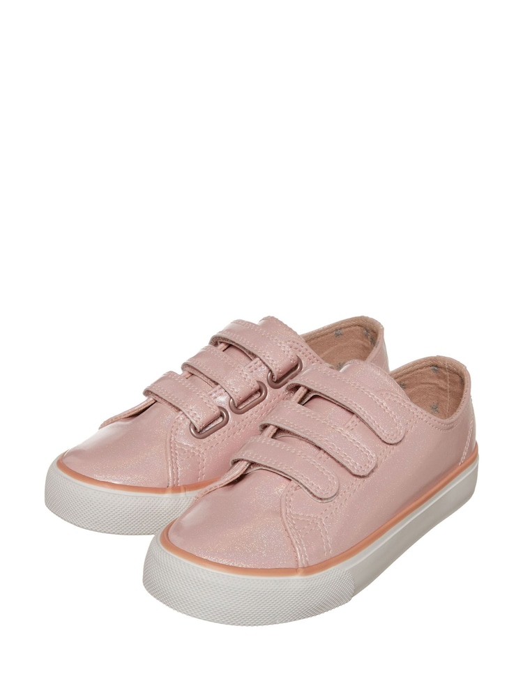M&Co Girls Pink Metallic Trainers - Image 2 of 3 M&Co Girls Pink Metallic Trainers - Image 2 of 3