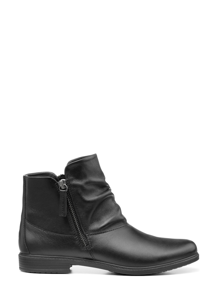 Hotter Chester II Wide Fit Black Zip-Fastening Boots - Image 1 of 4