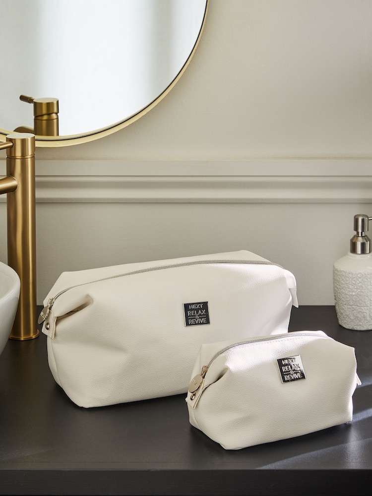 Faux Leather Slouch Make-Up Bag - Image 1 of 8