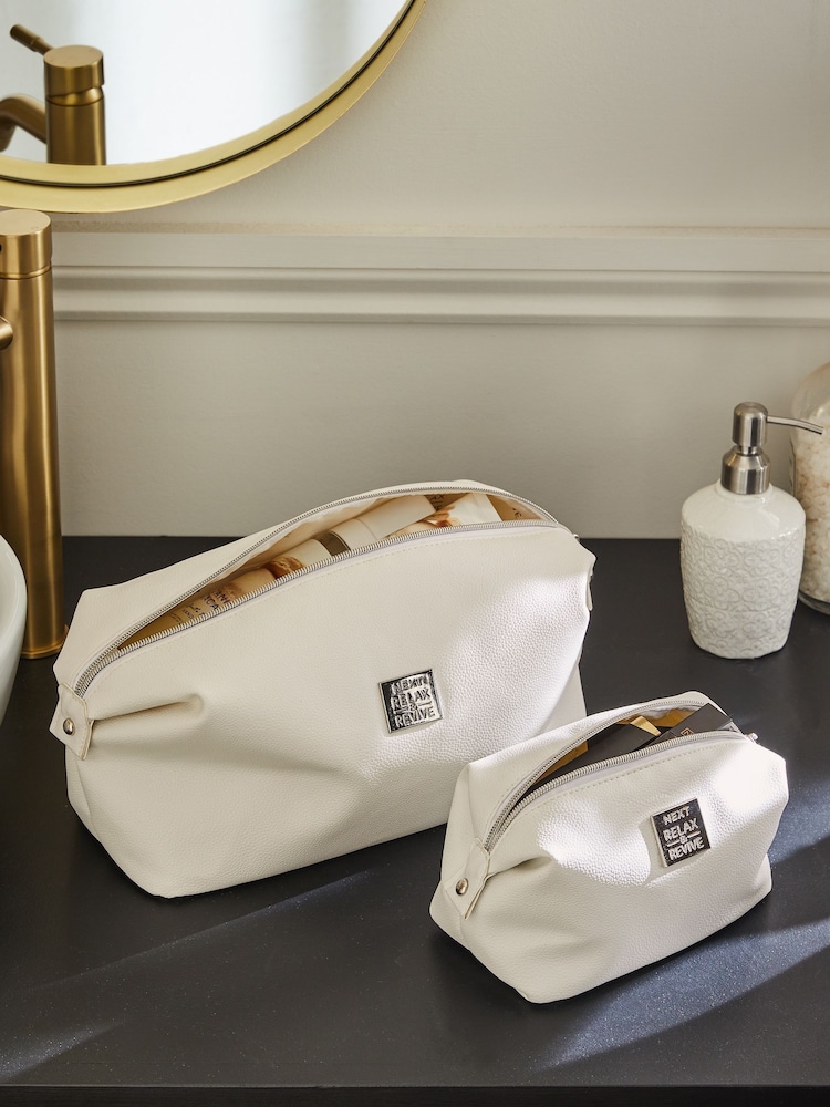 Faux Leather Slouch Make-Up Bag - Image 2 of 8