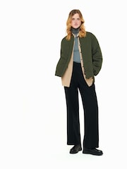 Whistles Green Ida Short Quilted Coat - Image 2 of 6