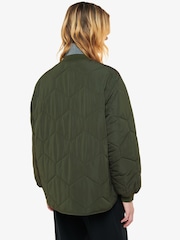 Whistles Green Ida Short Quilted Coat - Image 3 of 6