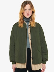 Whistles Green Ida Short Quilted Coat - Image 4 of 6