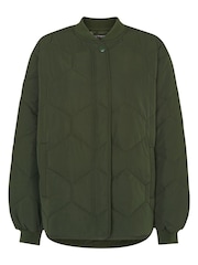 Whistles Green Ida Short Quilted Coat - Image 6 of 6