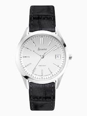 Accurist Womens Black Everyday Leather Strap Analogue Watch - Image 1 of 7
