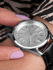Accurist Womens Black Everyday Leather Strap Analogue Watch - Image 7 of 7