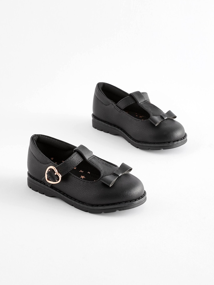 Noir mat - Chaussures School Junior Bow T-Bar - Image 3 of 7