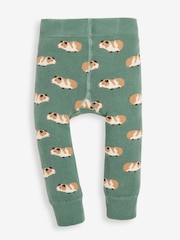JoJo Maman Bébé Green Guinea Pig Extra Thick Leggings - Image 4 of 4