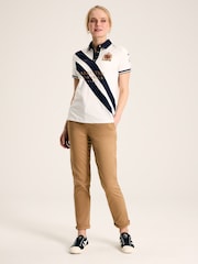 Joules Official Badminton Cream & Navy Polo Shirt - Image 3 of 8