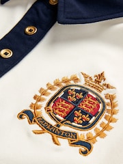 Joules Official Badminton Cream & Navy Polo Shirt - Image 7 of 8