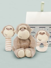 Babyblooms Three Little Monkeys Brown Soft Toys Gift Set - Image 4 of 6