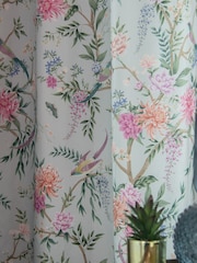 Duck Egg Blue Emporium Floral Eyelet Blackout/Thermal Curtains - Image 9 of 11