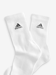 adidas White/Black Cushioned Crew Socks 6 Pack - Image 3 of 5