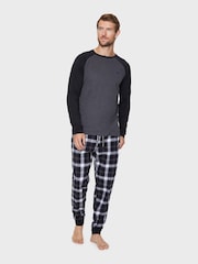 Threadbare Grey Cotton Pyjamas Set - Image 2 of 5
