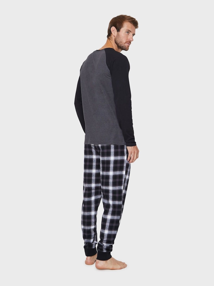Threadbare Grey Cotton Pyjamas Set - Image 3 of 5