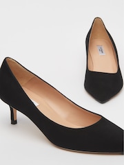 LK Bennett Black Audrey Suede Court Shoes - Image 3 of 3