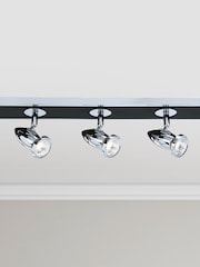 Searchlight Chrome Fire 5 Light Matt Black Chrome Bar Spotlight - Image 2 of 3