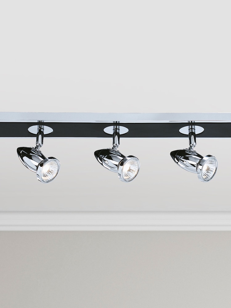 Searchlight Chrome Fire 5 Light Matt Black Chrome Bar Spotlight - Image 2 of 3