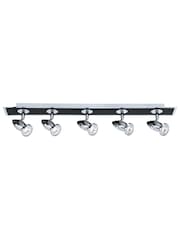 Searchlight Chrome Fire 5 Light Matt Black Chrome Bar Spotlight - Image 3 of 3