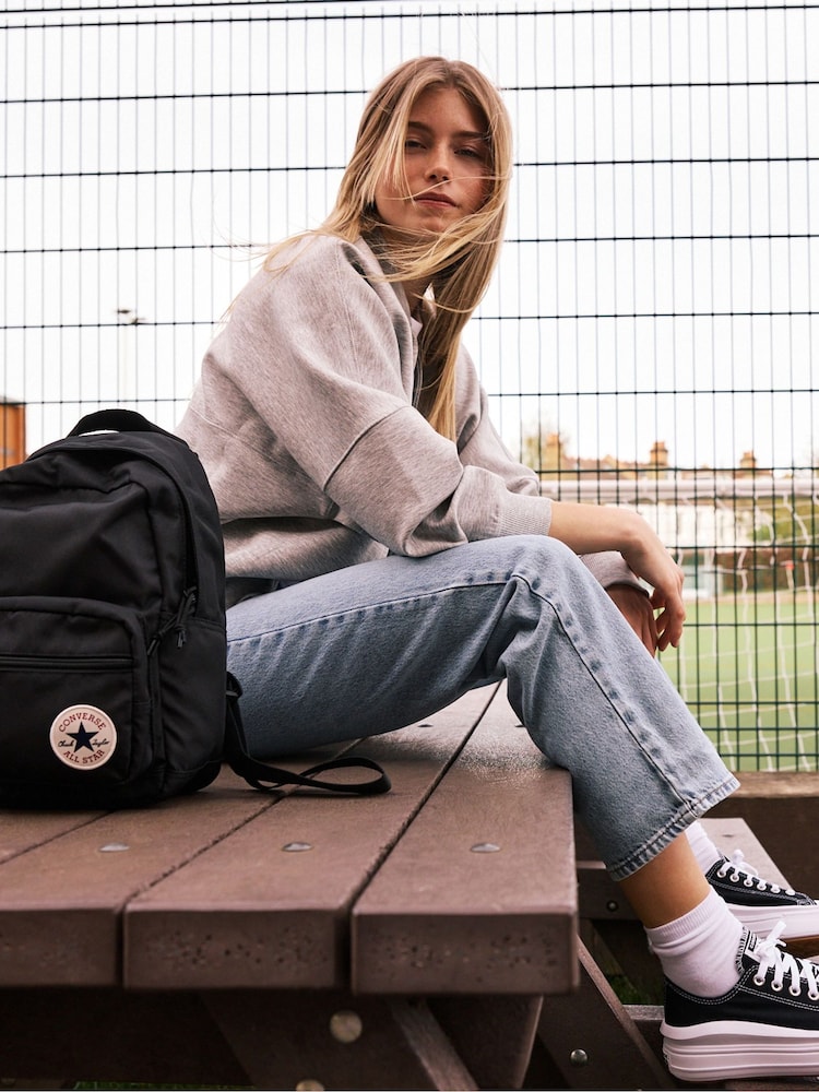 Schwarz - Converse Go 2 Rucksack aus 100% Baumwolle - Bild 7 von 7