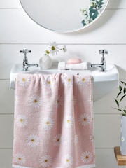 Pink Daisy 100% Cotton Towel - Image 2 of 5