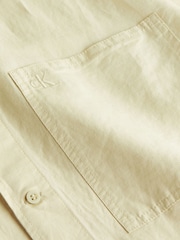 Calvin Klein Yellow Linen Button Down Shirt - Image 5 of 5