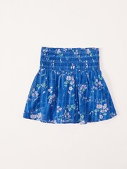 Abercrombie & Fitch Blue Embroidered Floral Skirt - Image 1 of 3