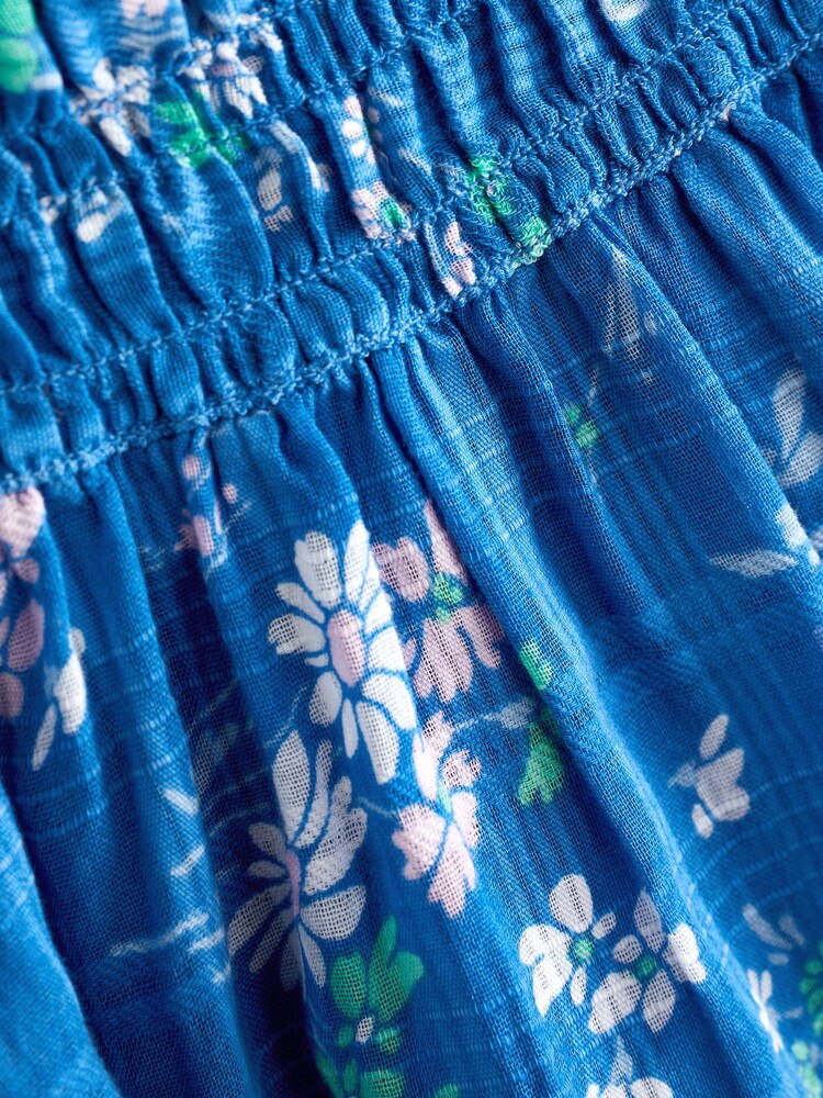 Abercrombie & Fitch Blue Embroidered Floral Skirt - Image 3 of 3