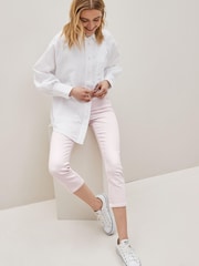 Pink Stripe Cropped Slim Jeans - Image 2 of 5