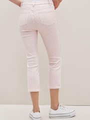 Pink Stripe Cropped Slim Jeans - Image 3 of 5